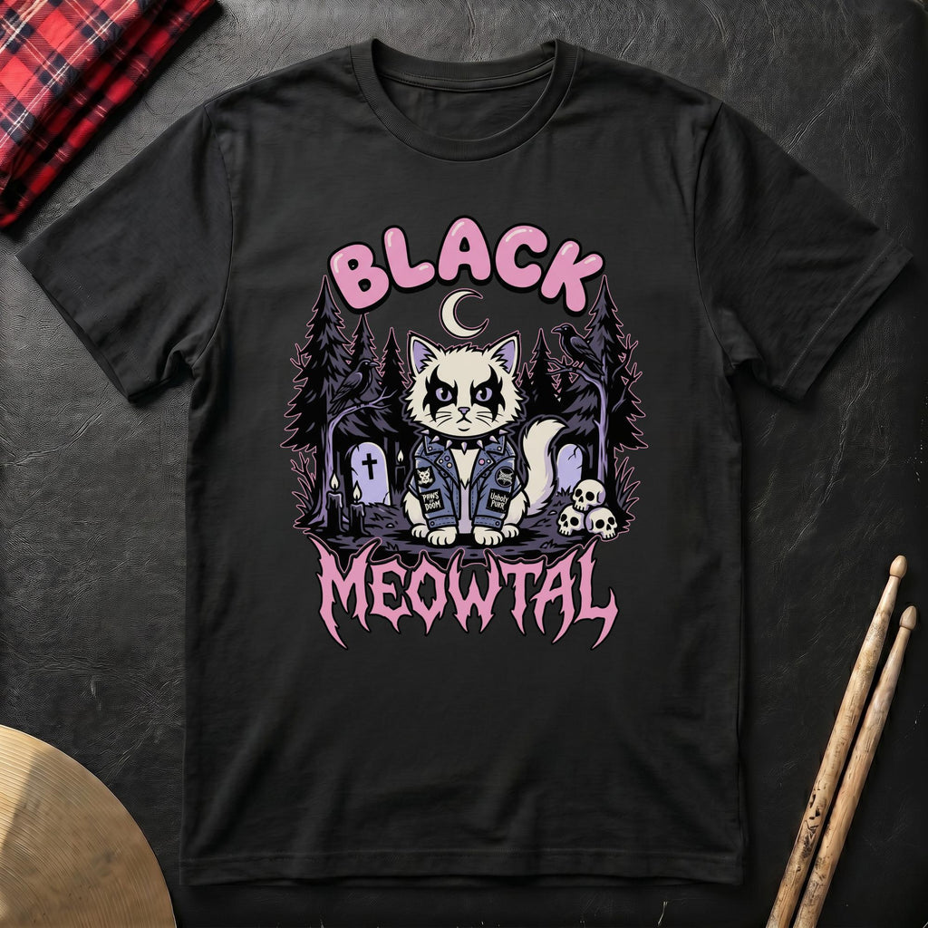 Black Meowtal T-Shirt